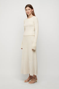 Lowry Cross-Back Knit Top, Winter White | FRIEND of AUDREY