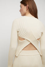 Load image into Gallery viewer, Lowry Cross-Back Knit Top, Winter White | FRIEND of AUDREY