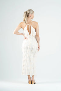 Chloe Dres in Ivory Fringe | One Fell Swoop