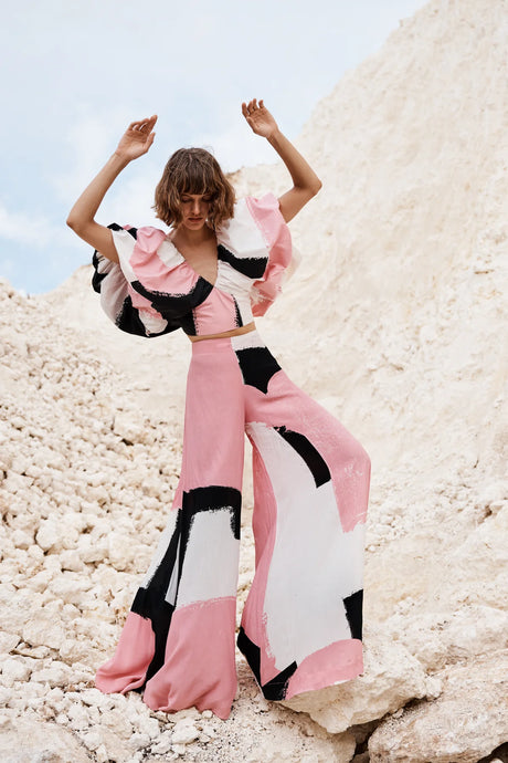 Exaggerated Wide Leg Pant, Flamingo | S/W/F