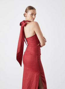 Danielle Linen Embroidered Midi Dress | Joslin Studio