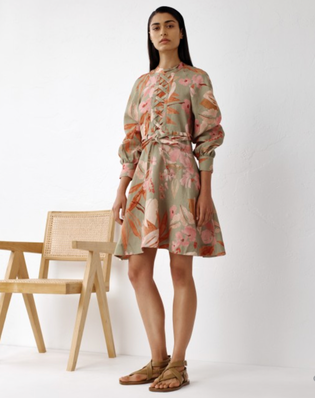 Essie Linen Dress, Print | Morrison