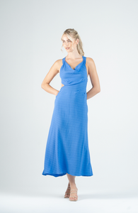 Zoe Midi Dress, Viola Blue | One Fell Swoop