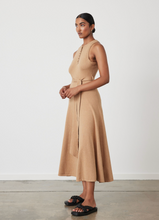 Load image into Gallery viewer, Isabel Organic Cotton Cashmere Knit Midi Dress, Tobacco| Joslin