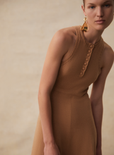 Load image into Gallery viewer, Isabel Organic Cotton Cashmere Knit Midi Dress, Tobacco| Joslin