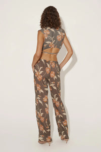 Stevie Pant, Charcoal Floral | Hansen & Gretel