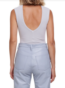 Sutton V Back Bodysuit, Soft Grey | AGOLDE