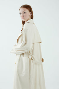 Time Again Relaxed Trench, Natural | THIRD FORM