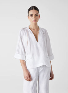 Emelie Linen Smock Top White Joslin Studio Ted Olive Boutique