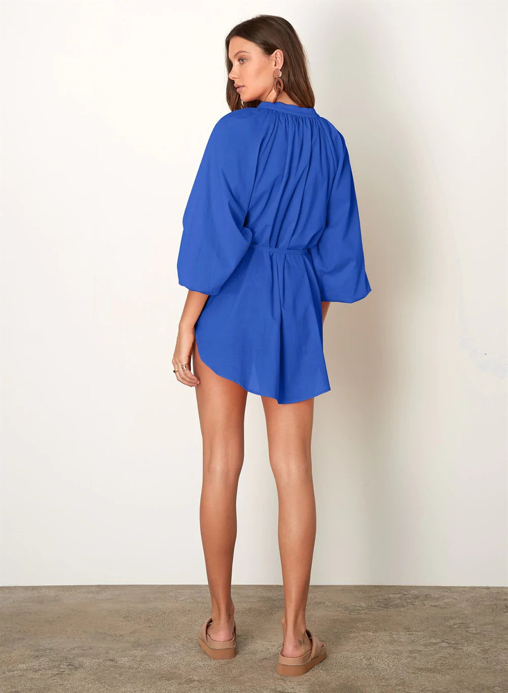 Mimosa Oversize Shirt, Blue | Esmaee