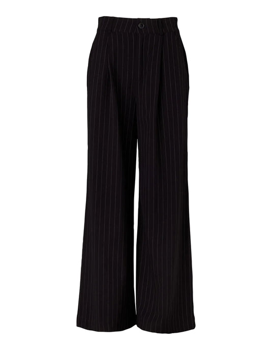 Jolie Suiting Pant, Black Pinstripe | Ena Pelly