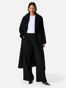 Lana Wool Coat, Black | ENA PELLY