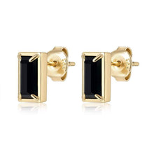 Load image into Gallery viewer, Diana Gemstones Studs, Onyx - F &amp; H