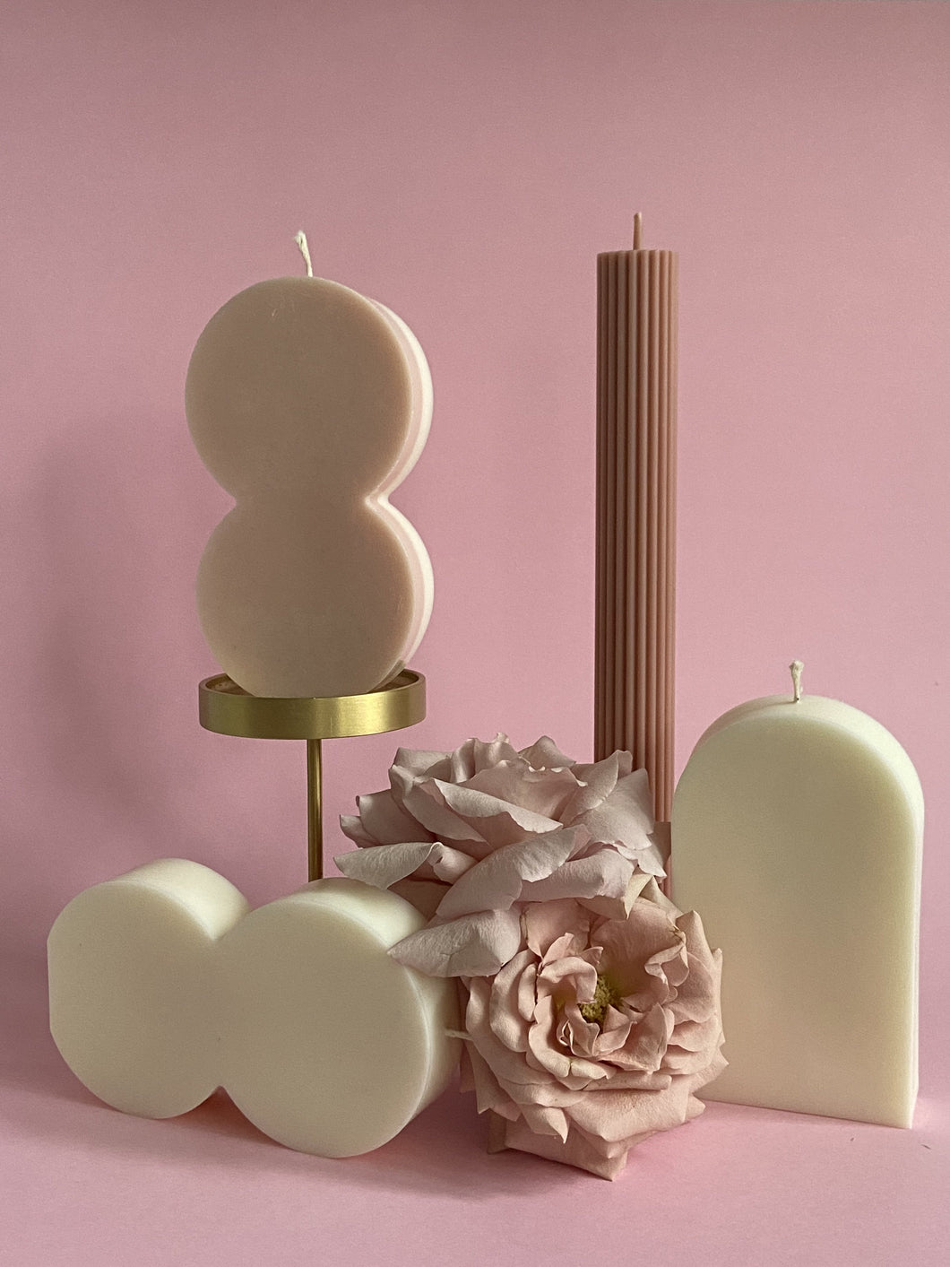 Figure 8 Candle 2 Tone Blush n White