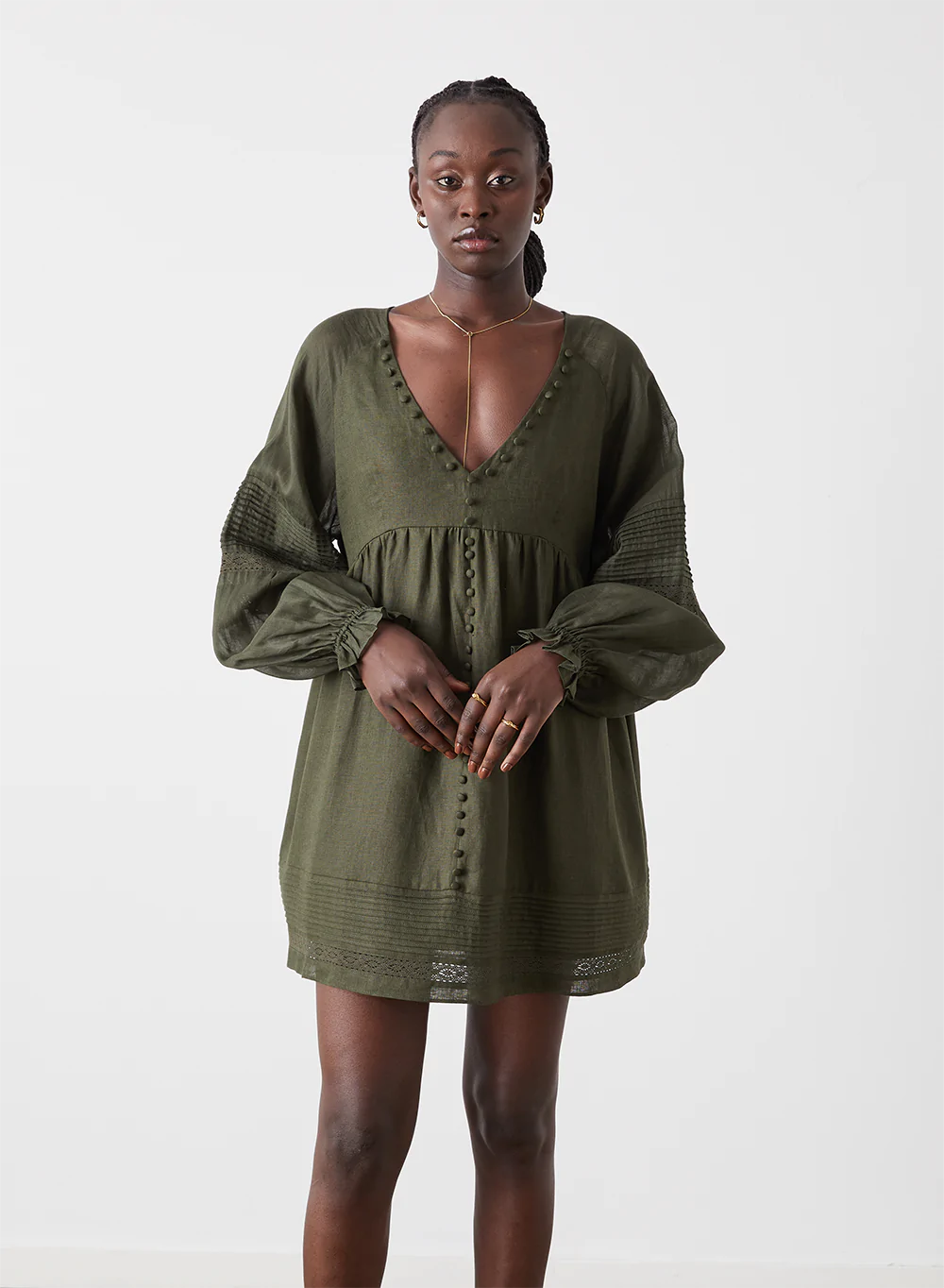 Lillian 4.0 Linen Ramie Smock Dress