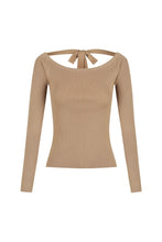 Load image into Gallery viewer, SHELBY KNIT TOP TAN  | Hansen &amp; Gretal