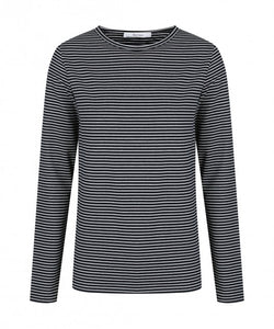 Milo L/S Top, Navy Stripe | Morrison