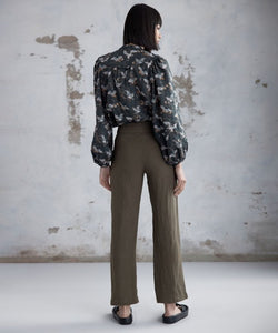 Nelson Linen Pant Olive | Morrison