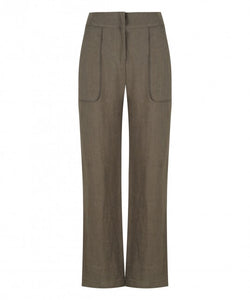 Nelson Linen Pant Olive | Morrison