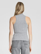 Load image into Gallery viewer, Luxe Rib High Neck Tank Grey Marle | NOBODY DENIM